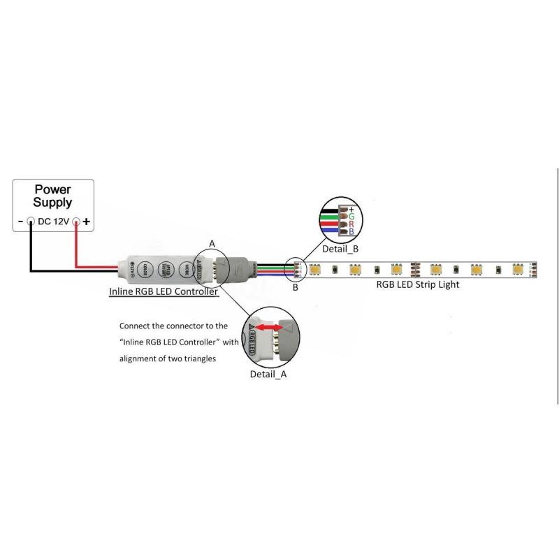 DC 12V 24V Mini 3 Keys Single Color Dimmer RGB LED Controller Brightness Dimmer Switch for LED 5050 3528 5630 Strip Light