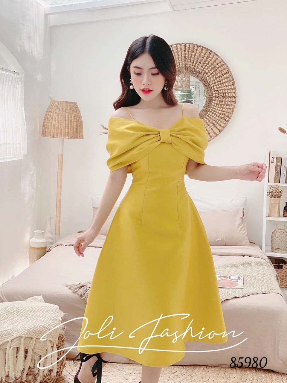 [25-27.4 Hoàn tiền 15%] ĐẦM TRỄ VAI THẮT NƠ SIÊU SANG PHONG CÁCH QUÝ TỘC ĐỦ SIZE M L XL XXL-JUNA STORE 24H-HNS0301