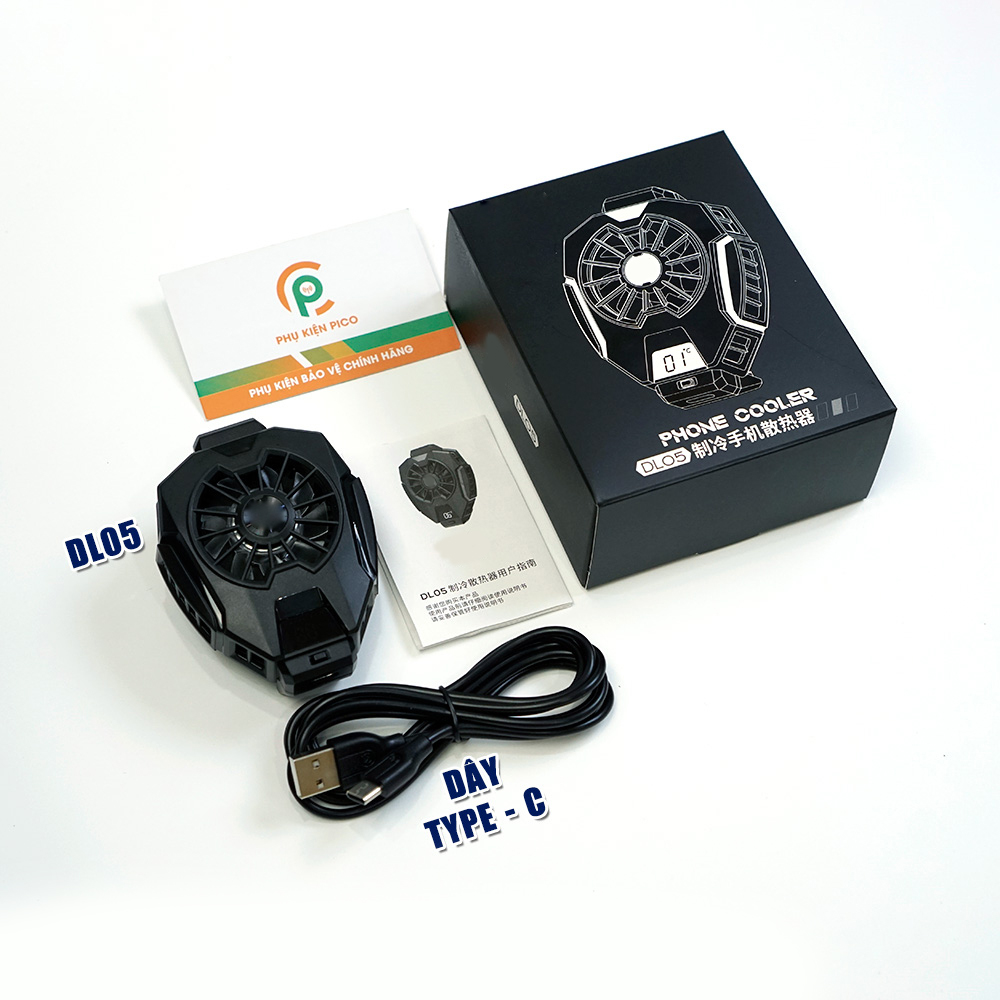 Quạt tản nhiệt điện thoại DL16 / DL05 / DL10 chính hãng - Quạt tản nhiệt sò lạnh DL22 / DLA8 có màn hình hiển thị nhiệt độ Led RGB - Phụ Kiện Pico