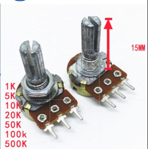 Linh kiện 10 con chiết áp đơn 5k 10k 20k 50k 100k 500k dùng cho âm thanh