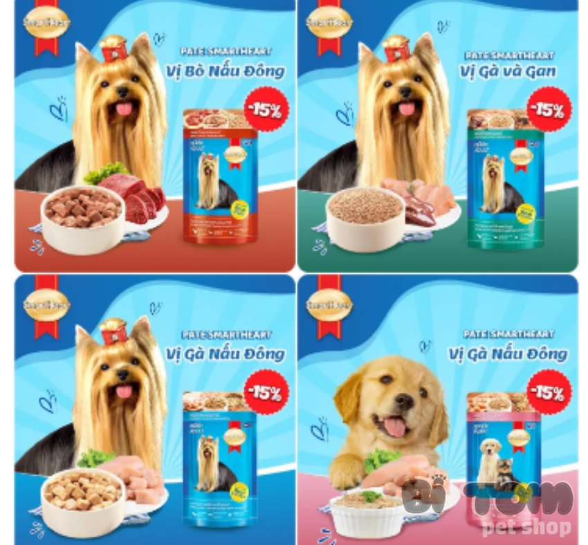 Pate cho chó SMART HEART - Gói 130gr