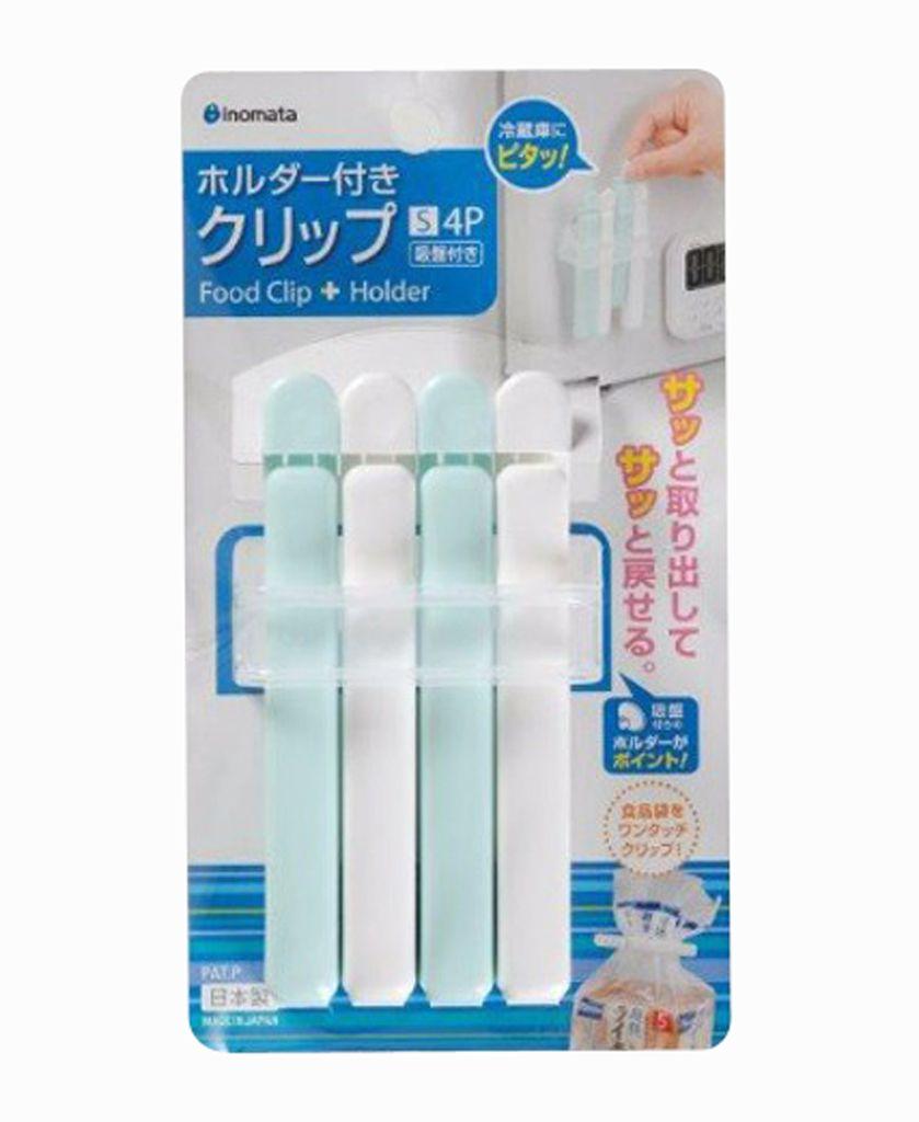 Set 4 kẹp miệng túi inomata cỡ S (kèm giá đựng) Hàng Nhật