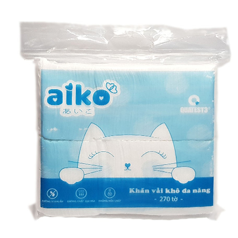 [HCM]Khăn vải khô đa năng AIKO 270 tờ/túi