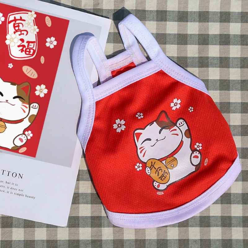 Áo 2 dây dành cho chó mèo dưới 15kg