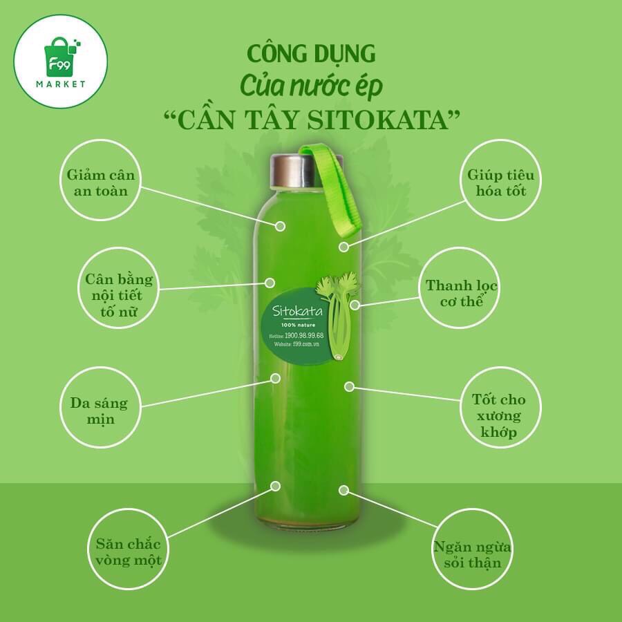 Bột Cần Tây SITOKATA - Giảm Cân - Đẹp Da ( Tặng kèm chai + Cẩm nang giảm cân)