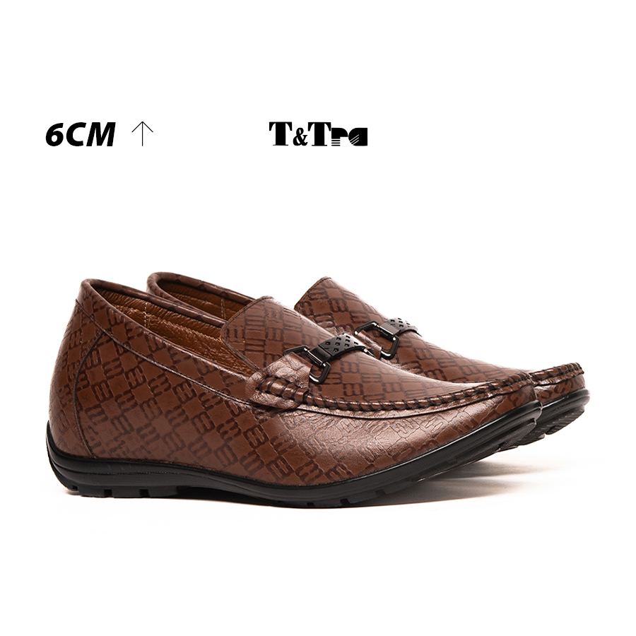[ 6CM ] Giày Độn Nam T&TRA T83 Đen sọc