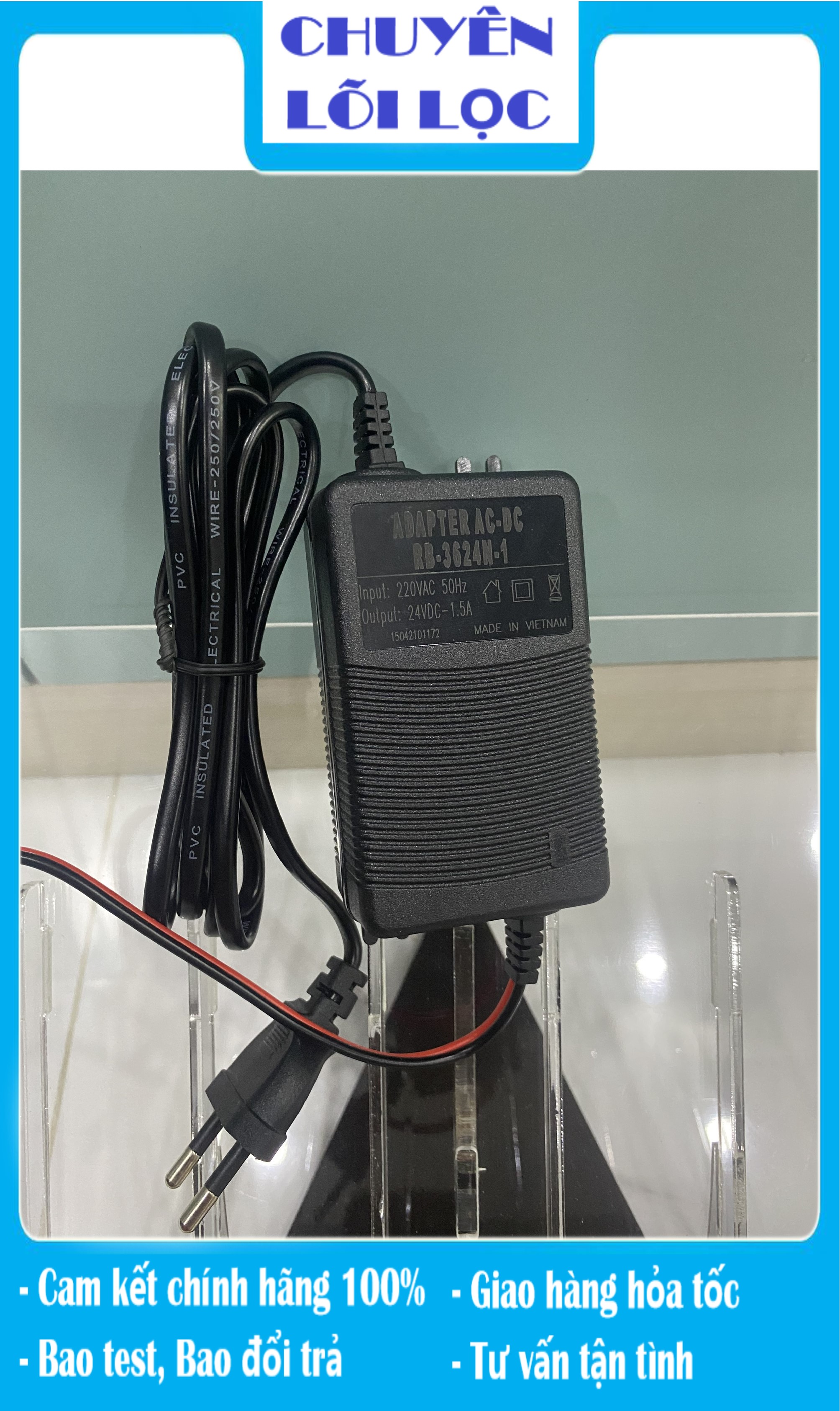 Nguồn ADAPTOR máy lọc nước 24v - Dùng cho máy lọc nước RO, máy phun sương (Adapter 24v - Hàng Chính hãng)