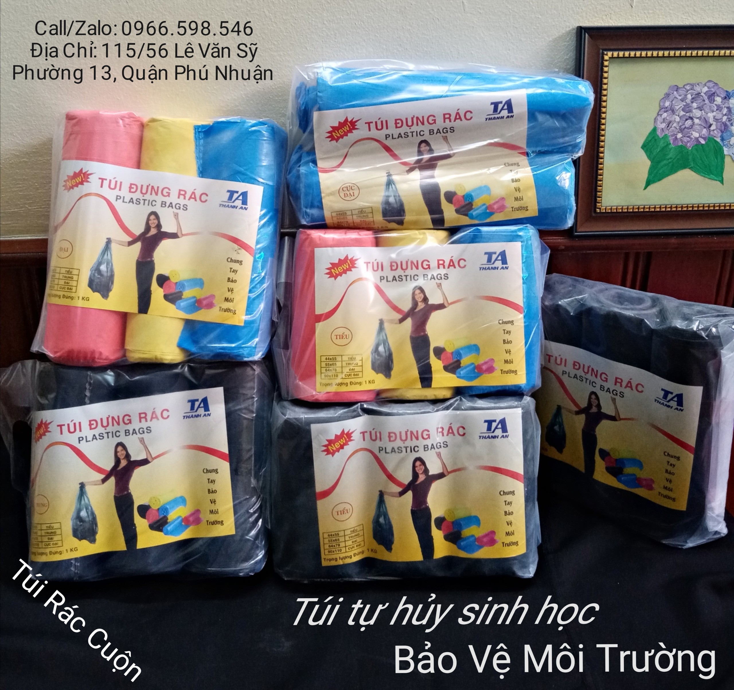 Túi rác cuộn / túi rác không quai ( 1bịch/3 cuộn )