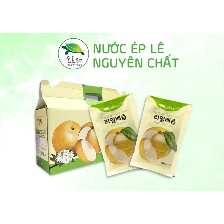 Bộ 30 gói nước ép lê hàn quốc 100% slow food