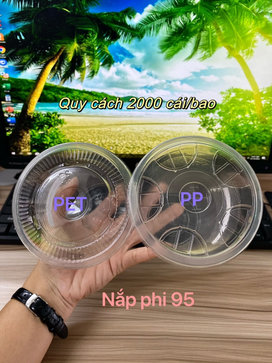 thùng 1000 cái nắp PP&PET Đủ mẫu và size