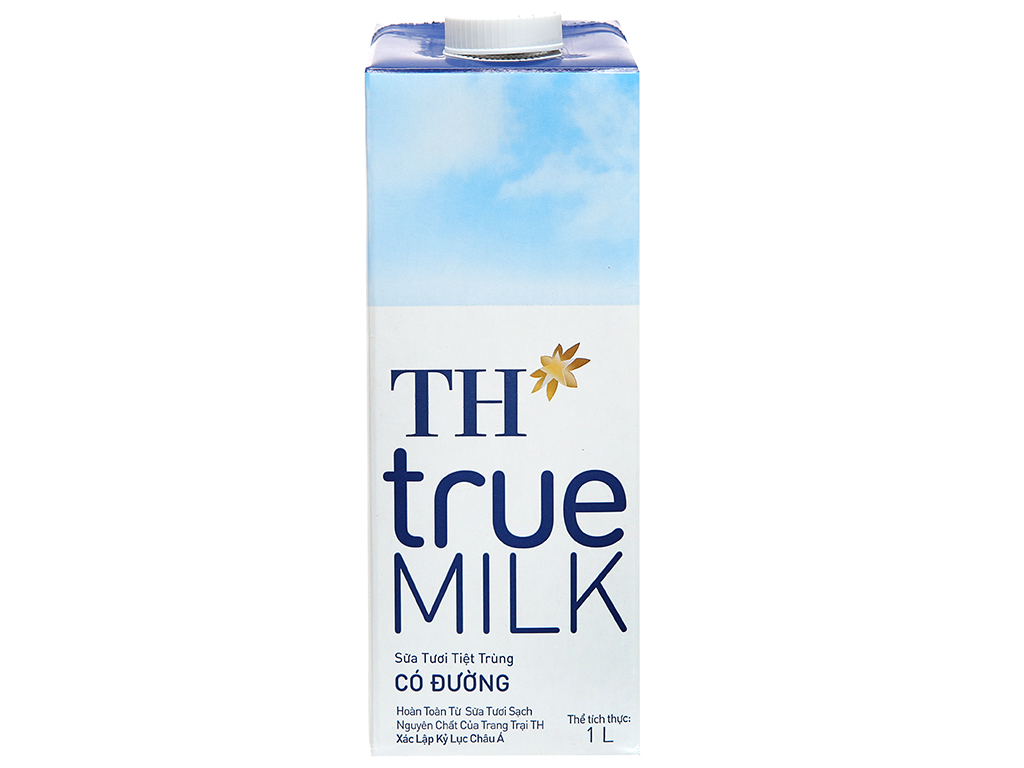 Thùng 12 Hộp Sữa tươi TH True Milk Có đường 1L