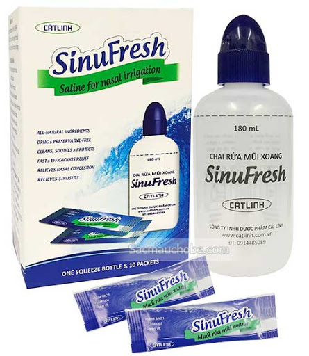Bình rửa mũi xoang Sinufresh (KM 10 gói muối)