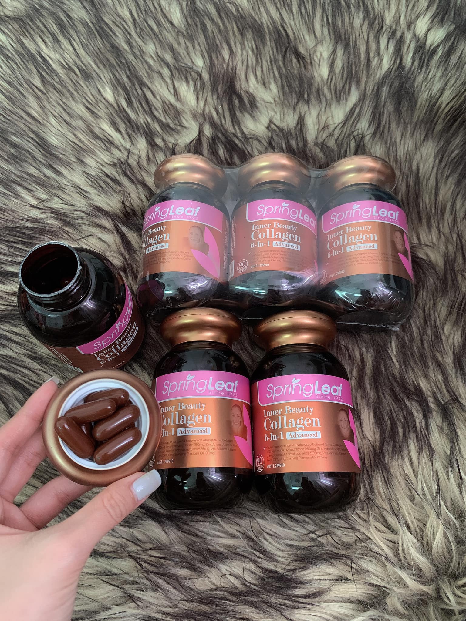 Collagen 6 in 1 Spring leaf inner beauty của Úc
