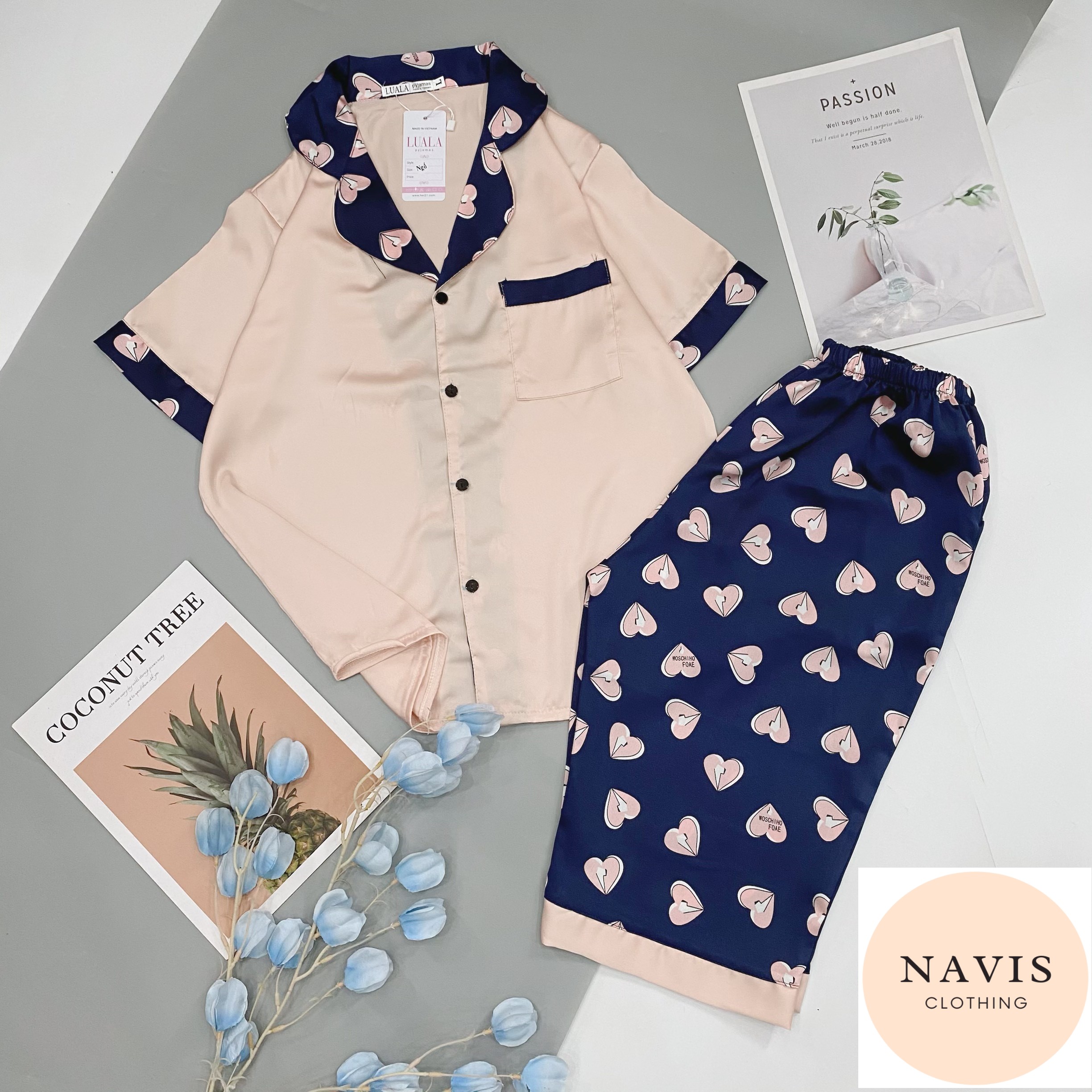 (Siêu Phẩm) Bộ Đồ Ngủ Pijama Lụa Satin Lửng Mẫu Hot 2021