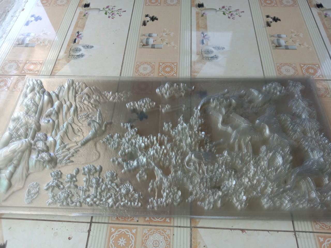 Khuôn đúc bê tông, thạch cao , composit ..(tranh hạc du xuân)