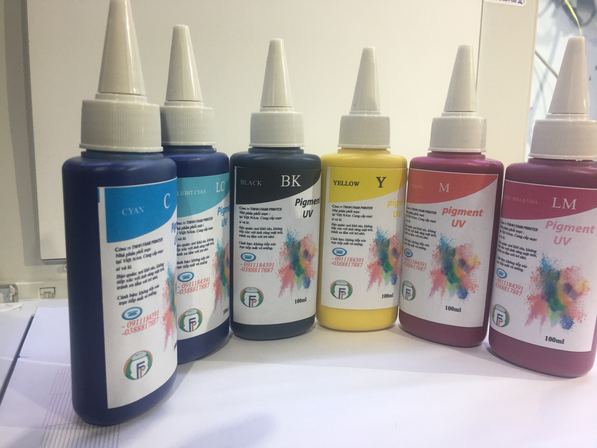 [HCM]Bộ 6 màu mực dầu - dùng cho dòng máy in Epson