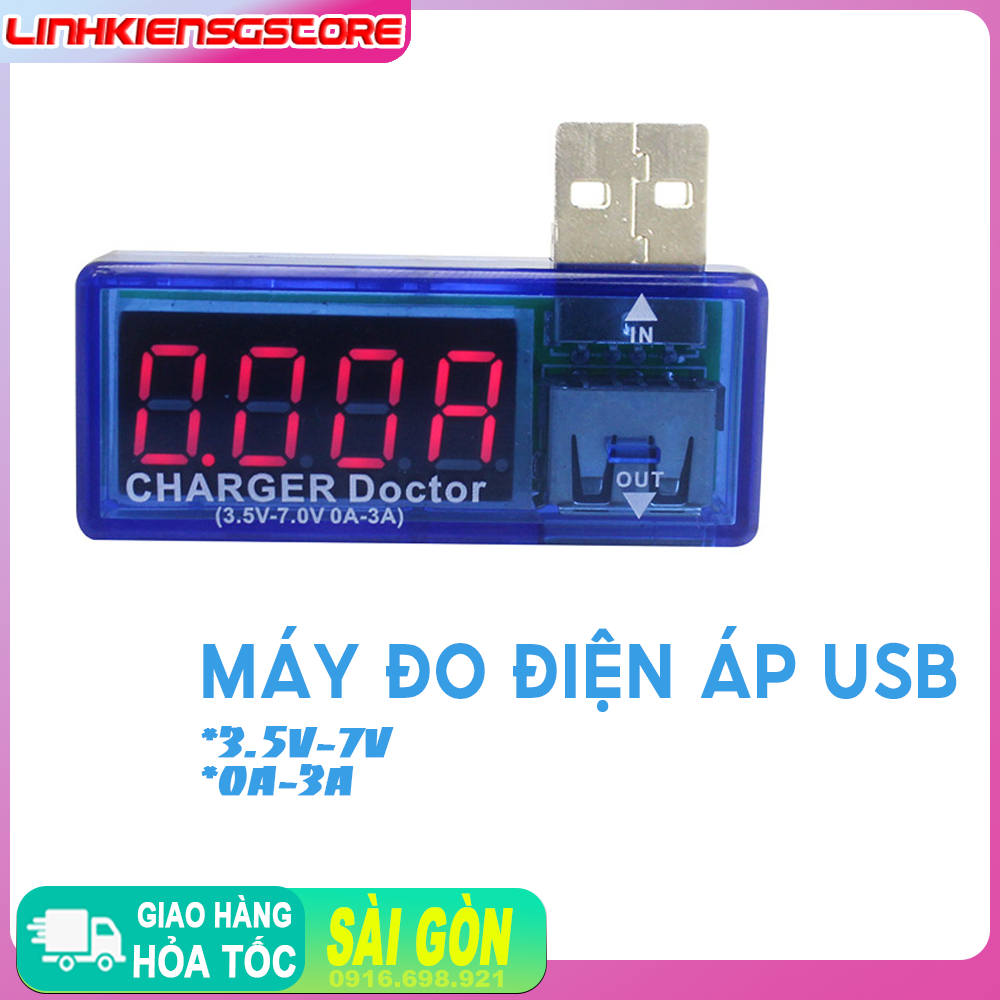 Usb đo dòng điện và điện áp, test điện thoại sạc dự phòng