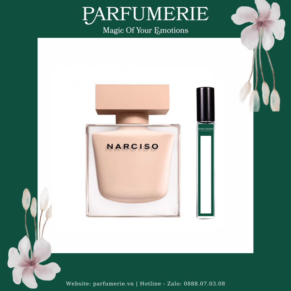 [Chính hãng - Chiết 10ml] Nước hoa nữ Narciso Rodriguez Poudrée mùi hương phấn thơm nhẹ nhàng quyến rũ