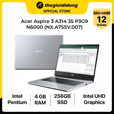 Laptop Acer Aspire 3 A314 35 P3G9 N6000/4GB/256GB/14