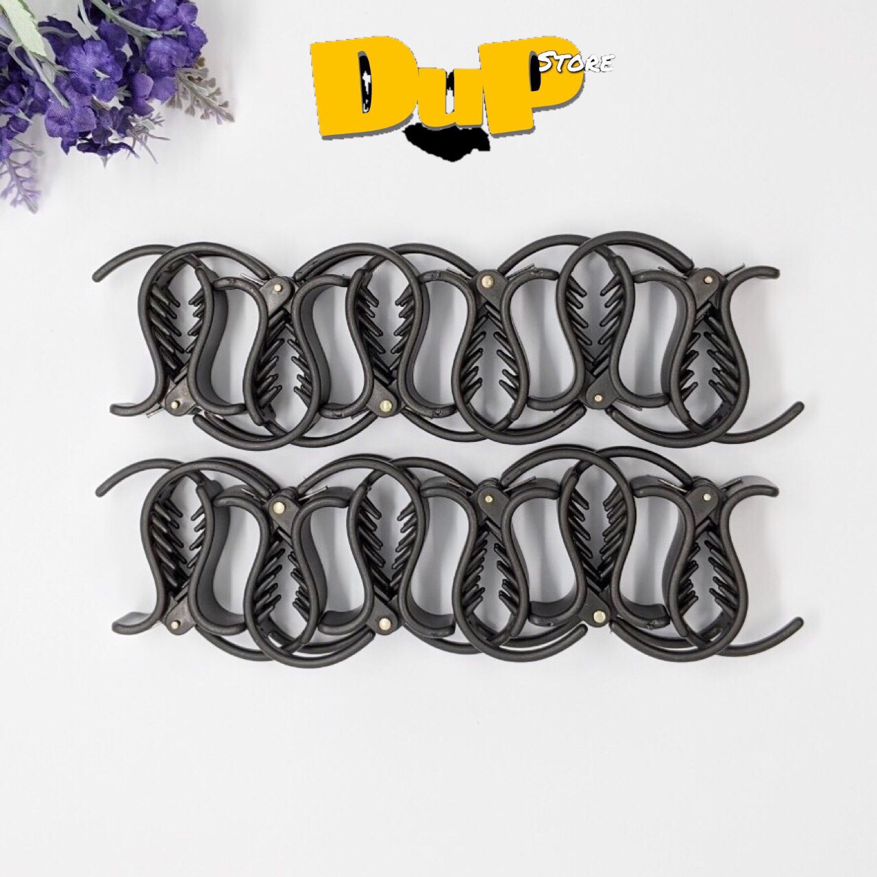 Set 2 kẹp cua 3 răng đen nhám