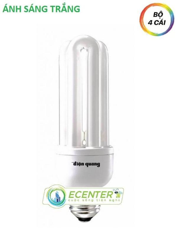 ( Bộ 4 ) Bóng Đèn Chữ U Compact Điện Quang 18W 3U - Trắng + Vàng