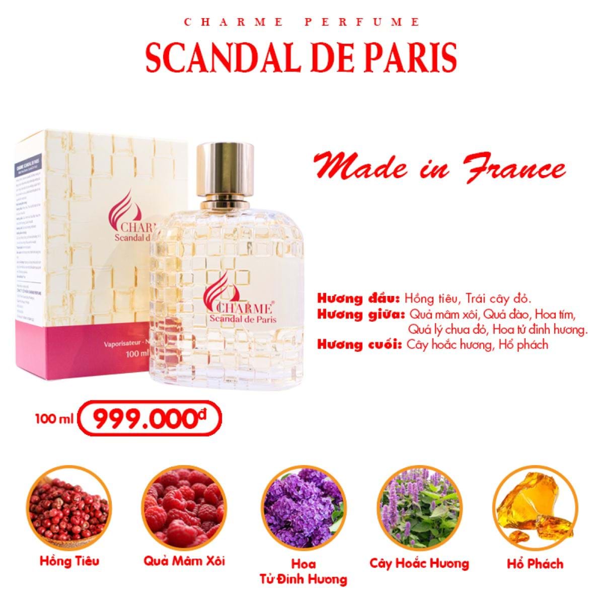 NƯỚC HOA NỮ SCANDAL DE PARIS 100ml