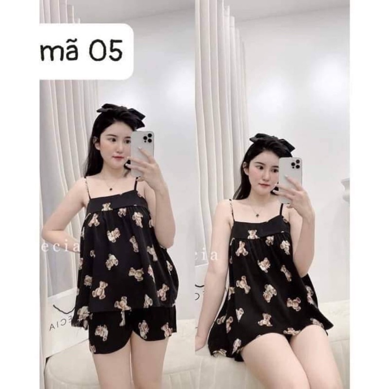 [ Rẻ vô địch ] Set bộ pijama hai dây freesize dành cho nữ