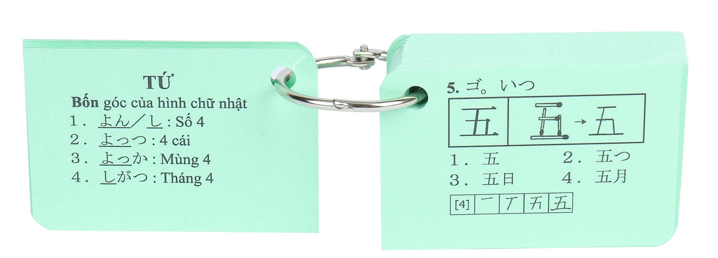 [HCM] Bộ Flashcard Hán Tự N5,4 (Kanji N5,4)