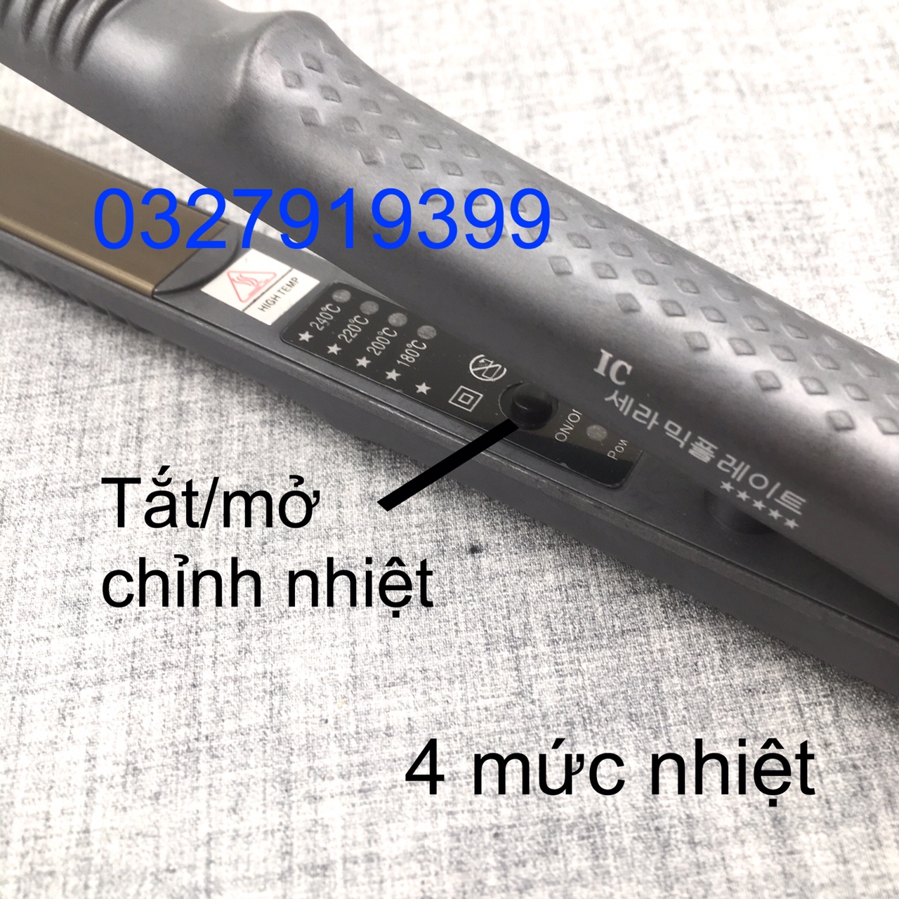 Hair Straightener 838 - Hair Straightener and Curler Size 30cm 5 Heat Levels 120-200C 1.8m Cord Compact Non-Stick Design 3-Month Warranty