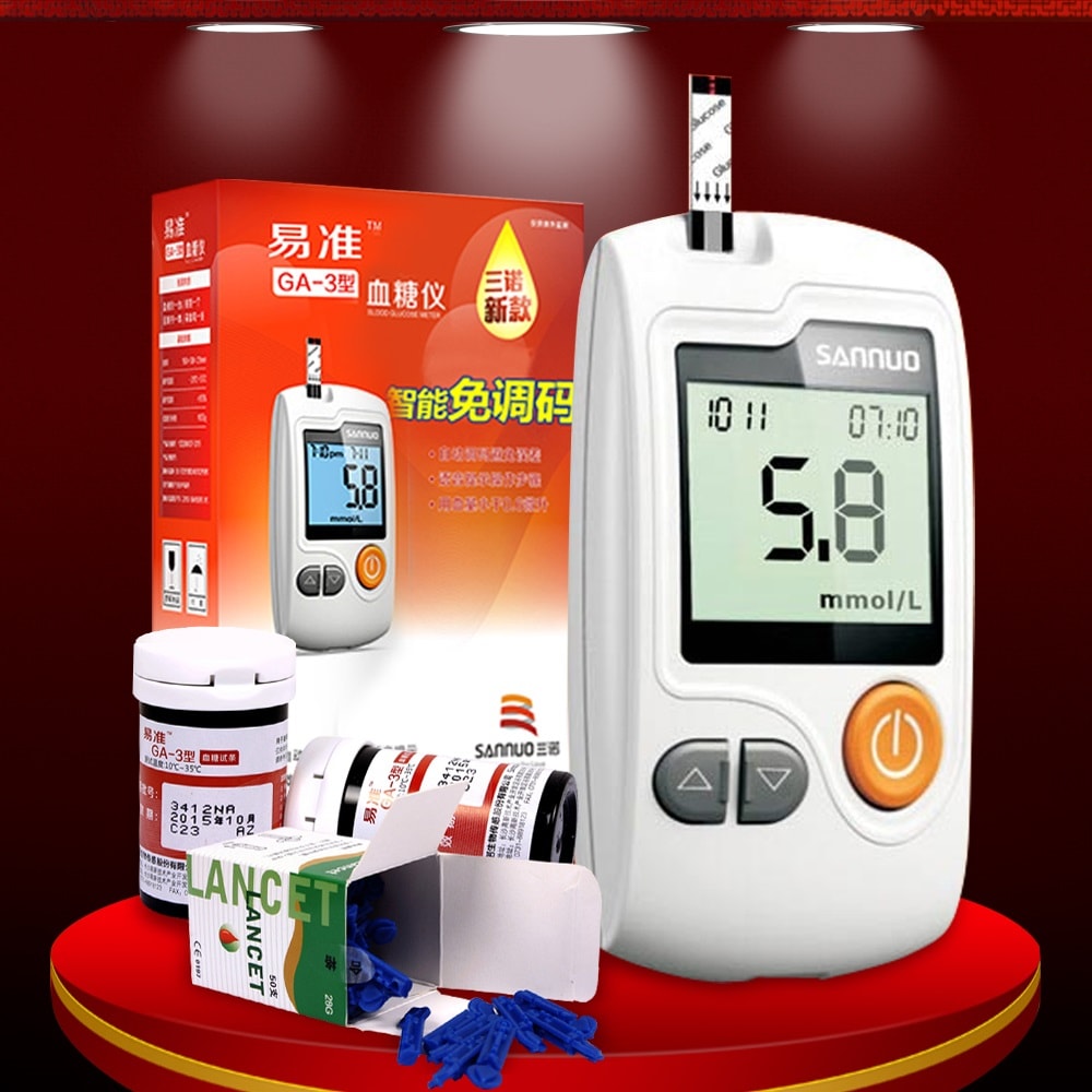 Máy đo đường huyết ( tiểu đường ) trong máu của Mỹ MÁY ĐO ĐƯỜNG HUYẾT GA-3 - plus Máy đo tiểu đường SANNOU - GA3 chinh hãng đo tiểu đường nhanh chóng, chính xác