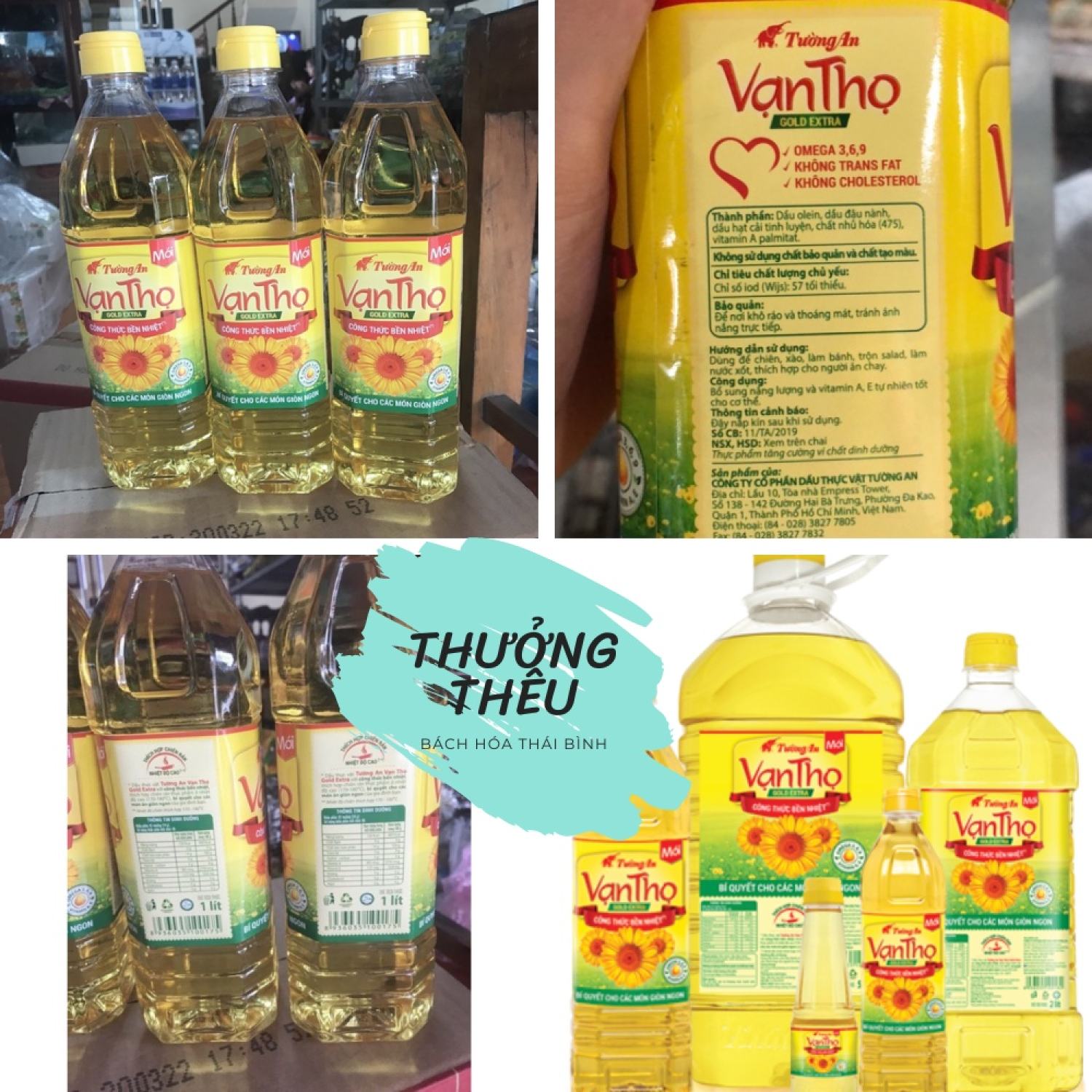 Dầu ăn dinh dưỡng Vạn Thọ tường an can lớn 2 lít