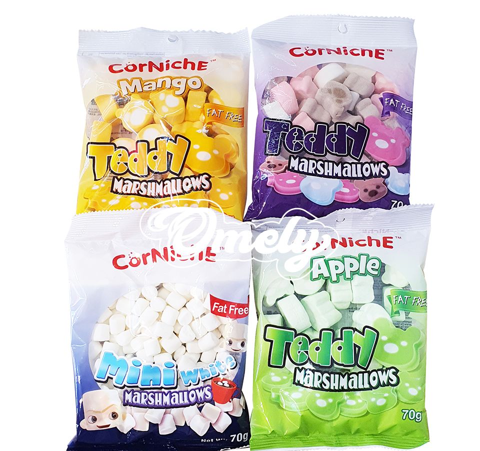Kẹo Xốp MarshMallow hãng Corniche (đủ các dòng Mini Marshmallow, Teddy Marshmallow, Mega Marshmallow)