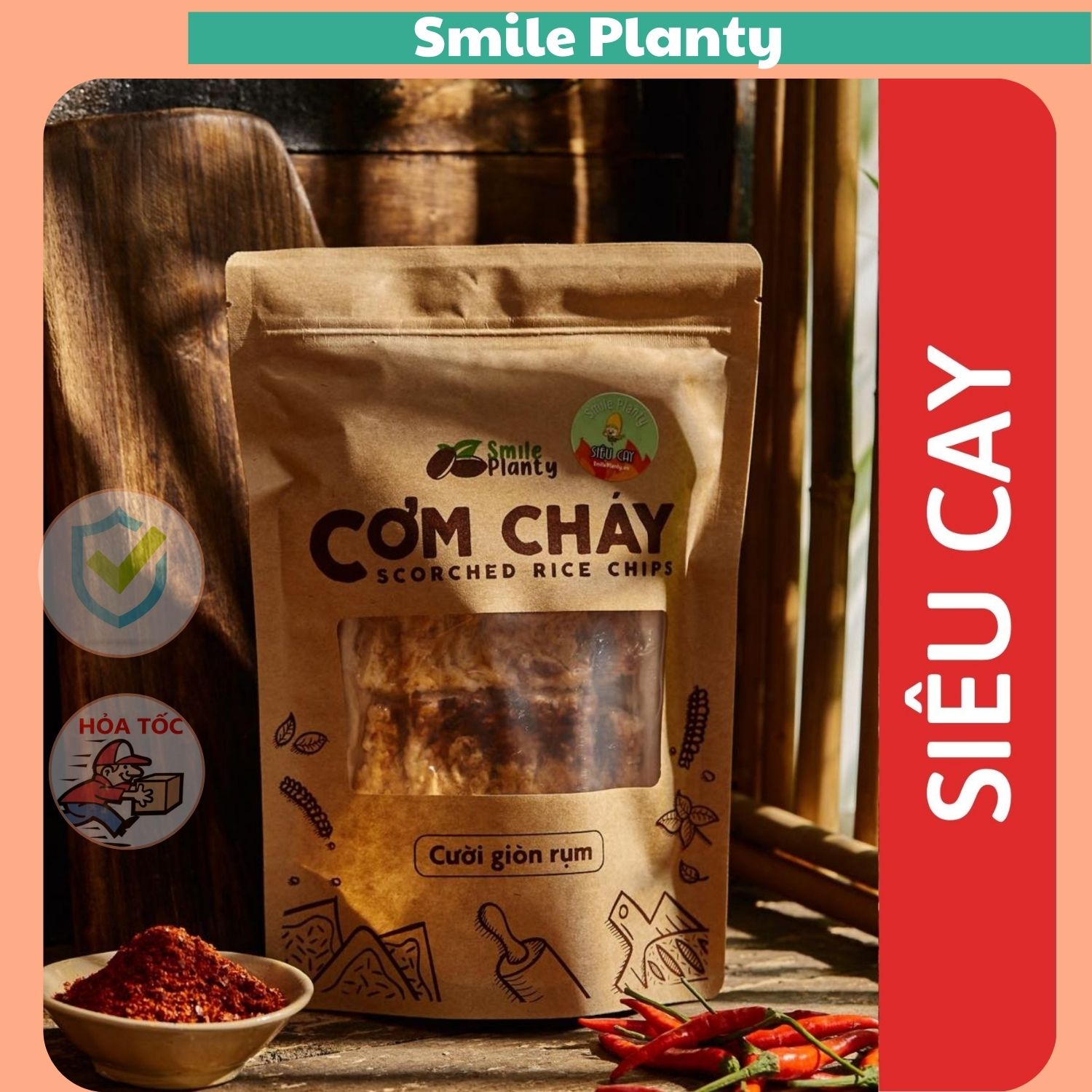 Cơm cháy siêu cay , cơm cháy vệ sinh nhà làm - SmilePlanty