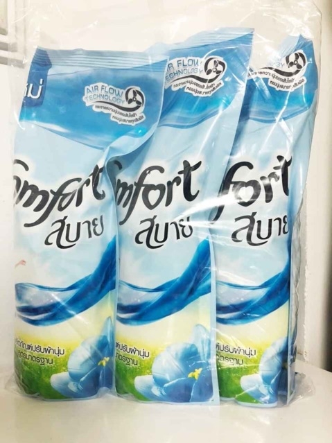 Combo 3 bịch nước xả vải Comfort Thái Lan bịch 500ml[Màu Xanh]