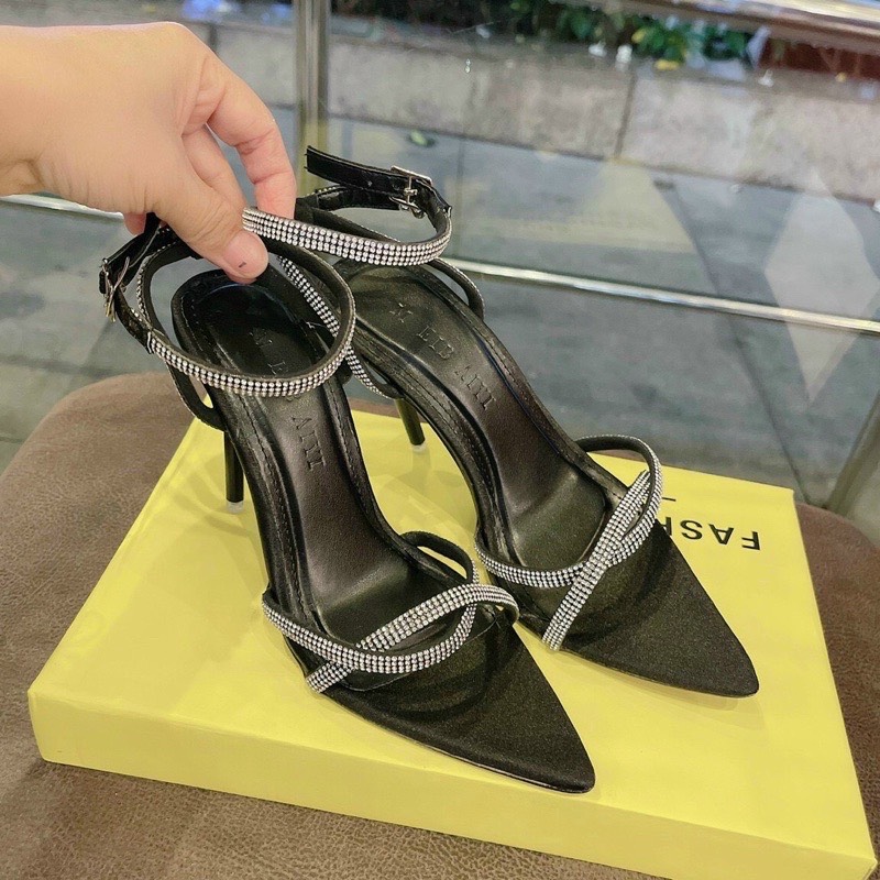 sandal cao gót nữ quai fun xoàn gót cao 9 phân