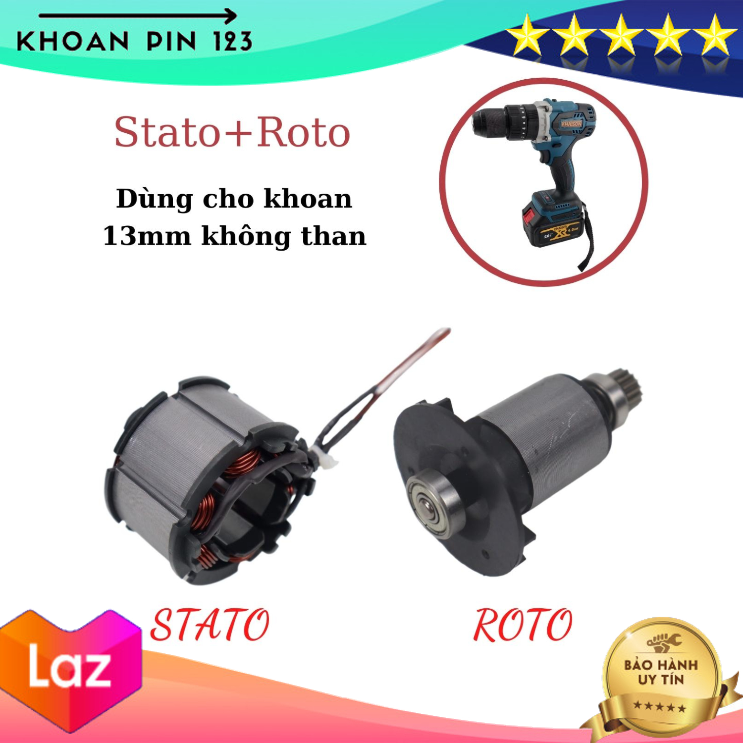 Linh kiện máy khoan pin không chổi than