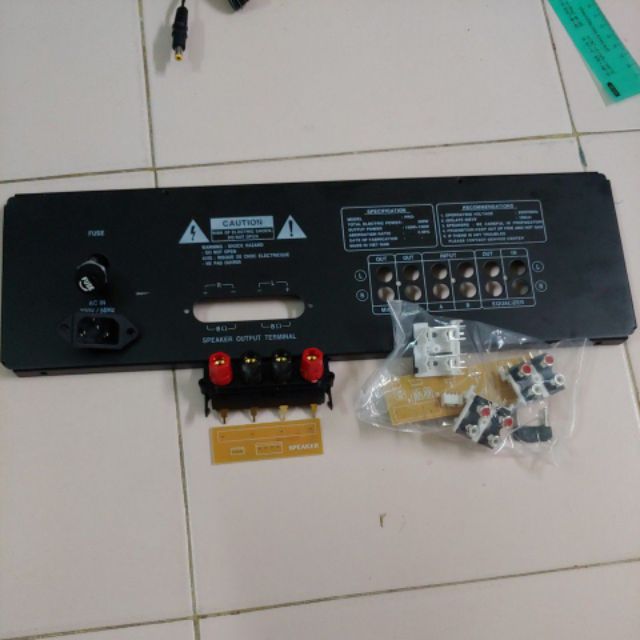 Combo mặt sau full phụ kiện ráp ampli 2 mic và 4 mic