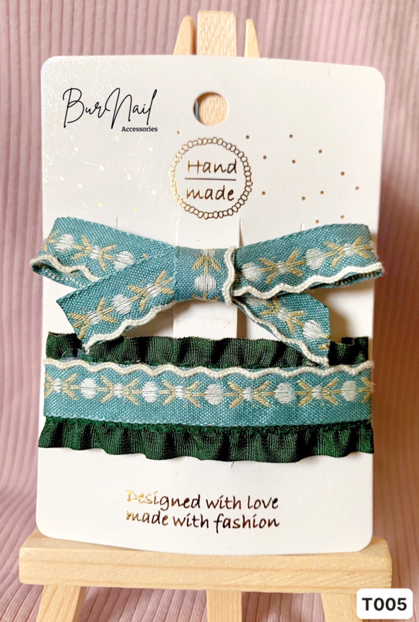 Kẹp Tóc Thêu Hoa Handmade Mẹ và Bé