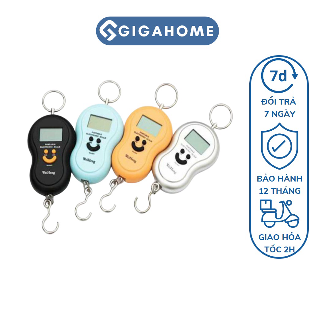 Cân hành lý điện tử cầm tay mini gigahome móc tay, tối đa 40kg 2554
