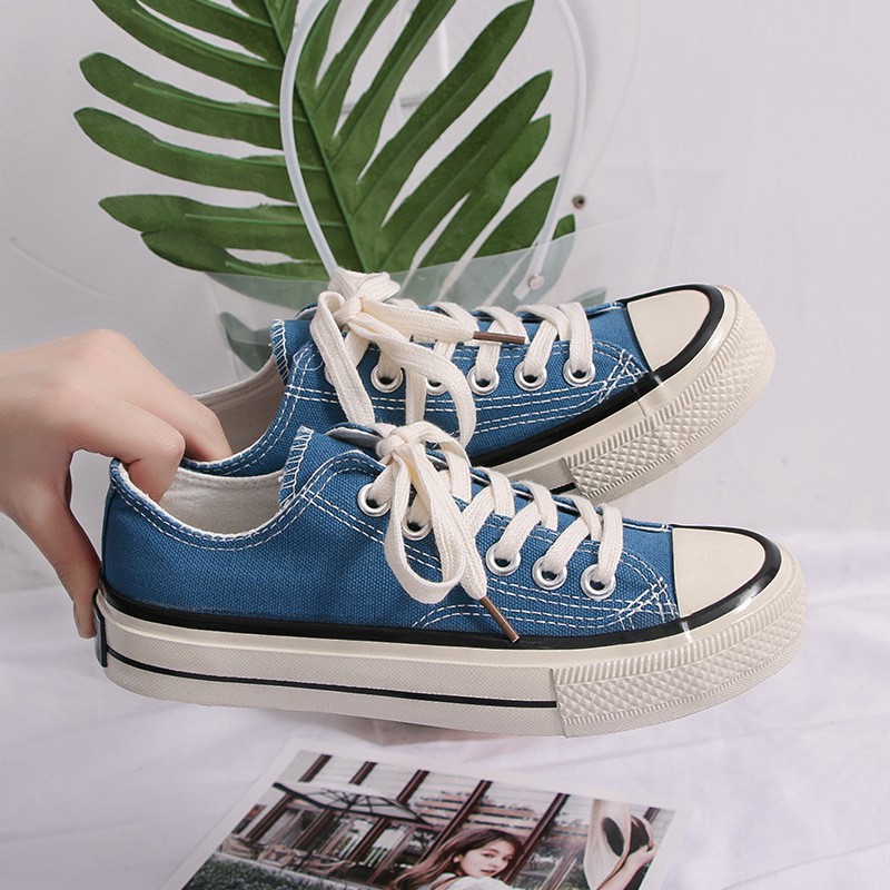 Giày Thể Thao Nữ Cổ Thấp Xinh Xắn (Kiểu dáng Convers Cổ Thấp)