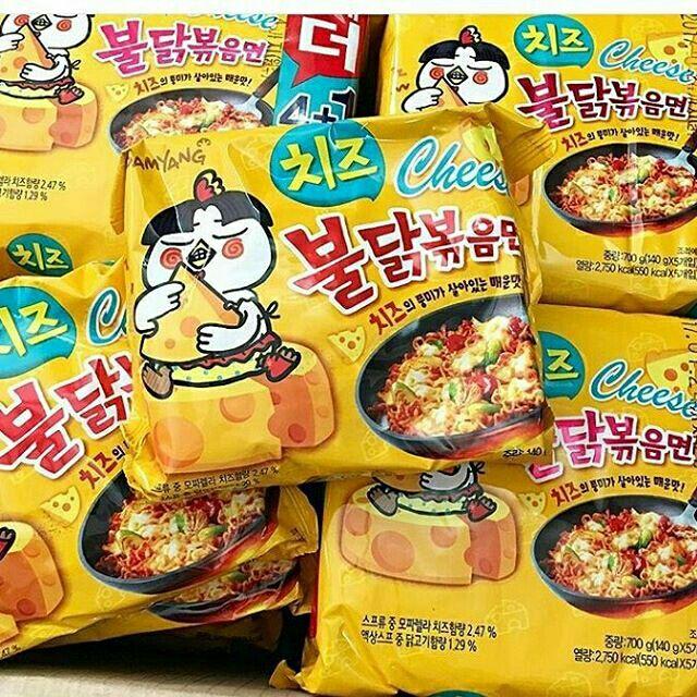 combo 5 gói Mì siêu cay phô mai SamYang Hàn Quốc ( gói 140g )