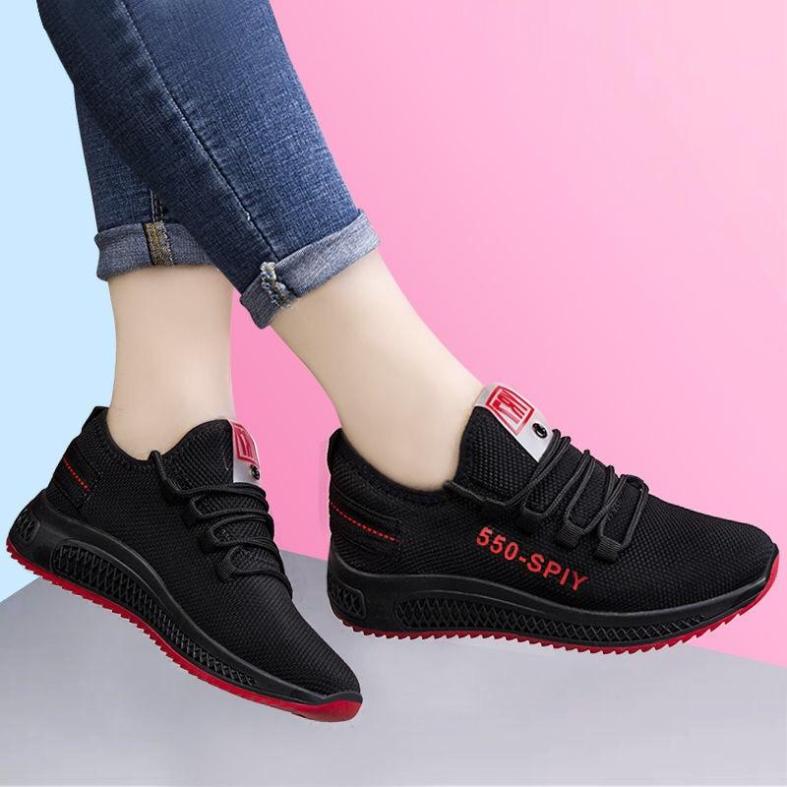 Giày thể thao nữ siêu rẻ và đẹp đen đế đỏ (giá hủy diệt) giá rẻ