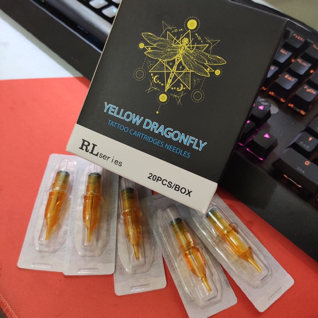 Kim xăm Pen 7RL đi nét Yellow Dragonfly ( 20 kim / 1 hộp )