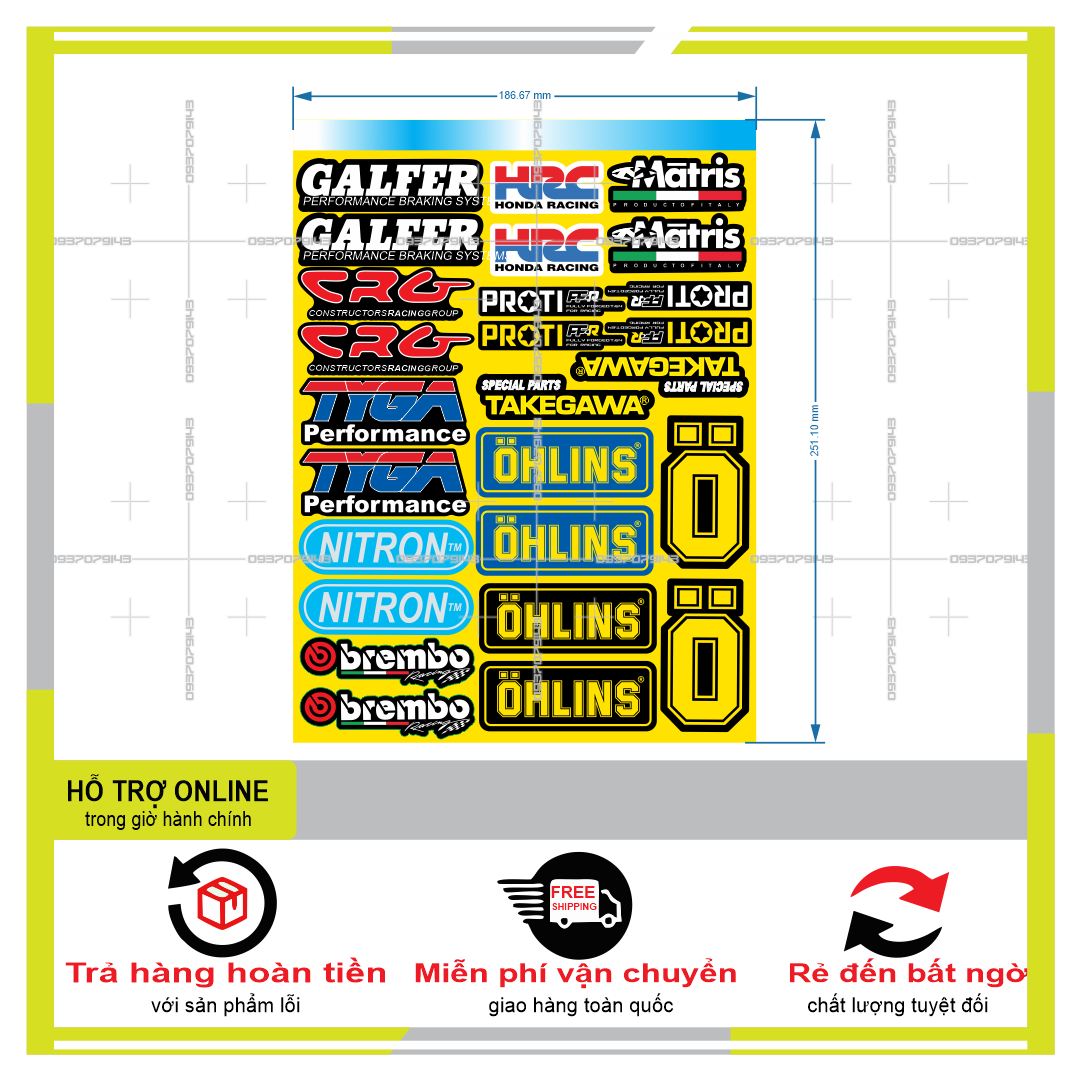 26 LOGO STICKER THƯƠNG HIỆU XE MÁY 01  { PHỤNG DECAL }