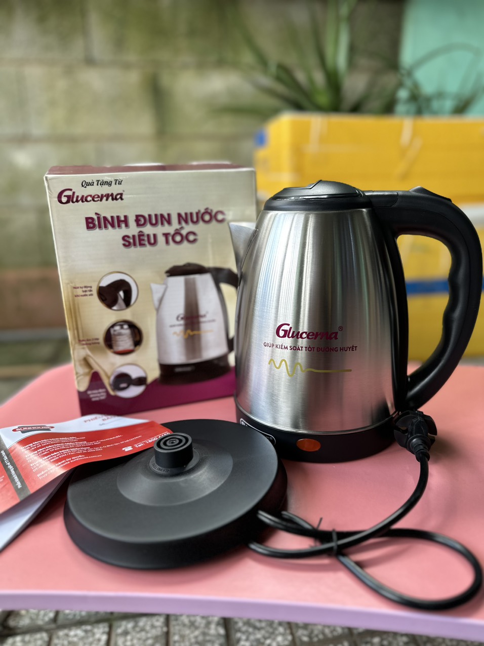 Ấm Đun Nước Siêu Tốc SunHouse - Bình Siêu Tốc Inox 1.8L