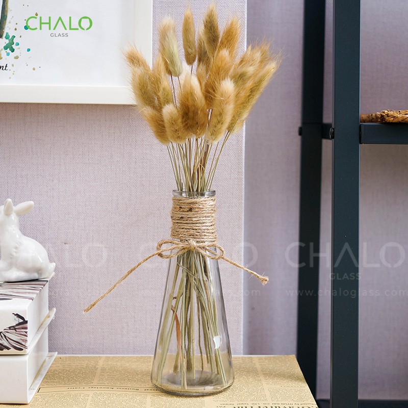 Chai Nón Thủy Tinh 350Ml Kèm Nút Gỗ - Duonghieu6789
