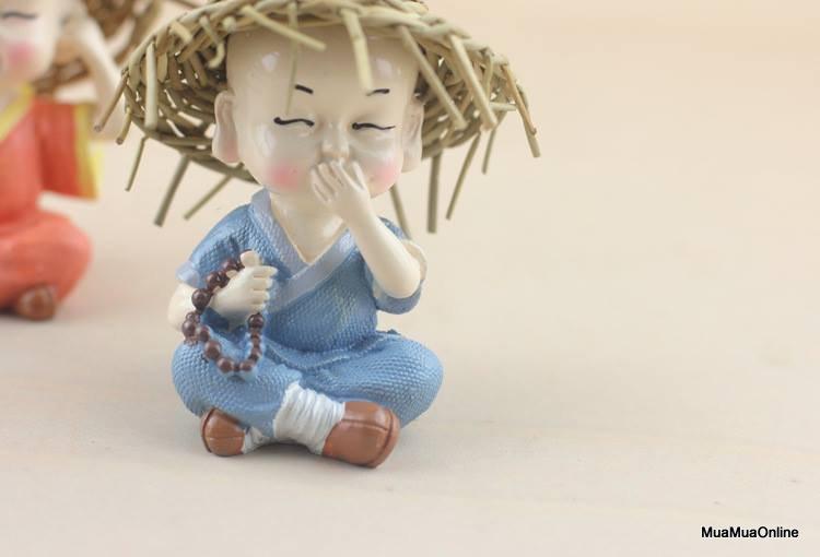 Bộ Tượng 4 Chú Tiểu Đội Nón Lá