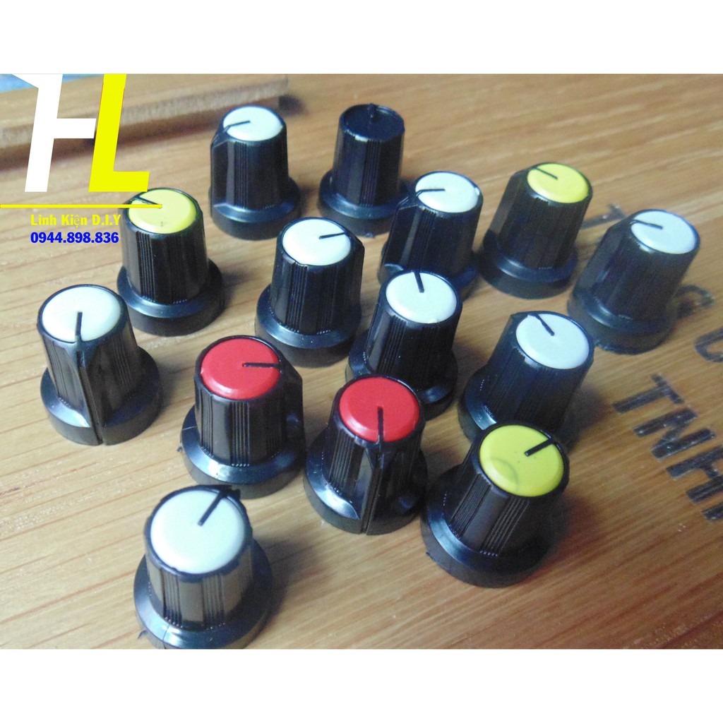 Núm volume chỉnh ampli nhựa bộ 26 nút nhiều màu
