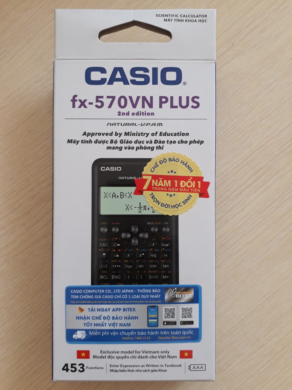 Máy tính Casio fx-570 VN Plus New hàng chính hãng