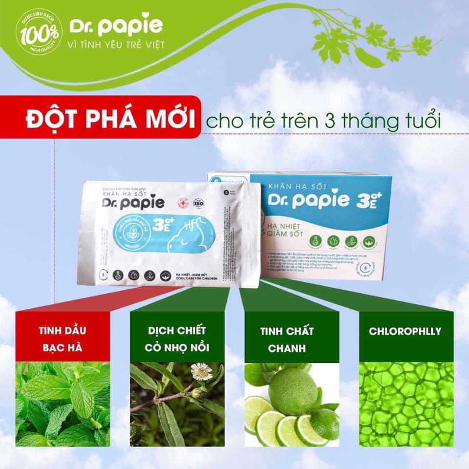 Khăn hạ sốt Dr. Papie